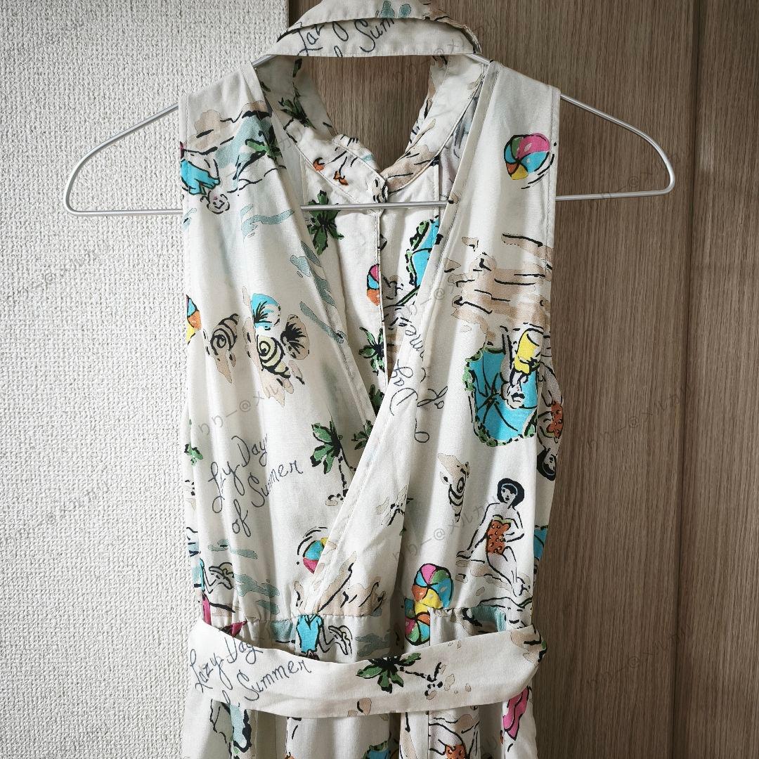 美品・36サイズ★GRACE CLASS　バックコンシャスプリントワンピース