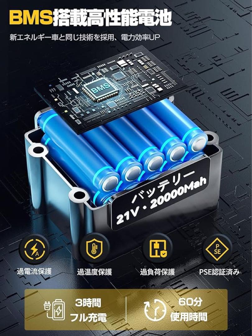 ✨2023新登場強化版✨高圧洗浄機 コードレス 充電式 6in1 高性能