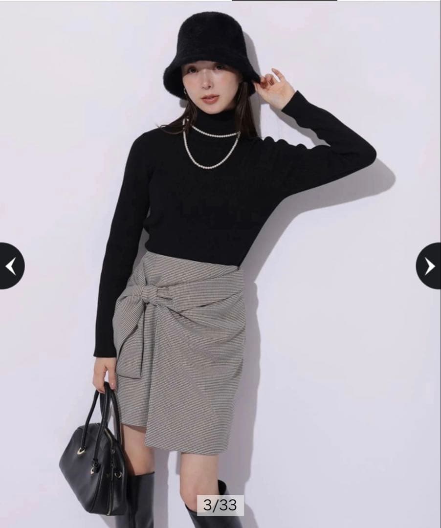 【Mystrada】リボンモチーフミニスカート