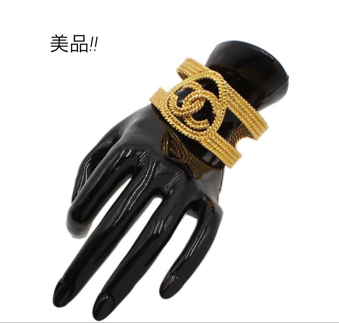 K2454 美品 シャネル ココマーク バングル ブレスレット