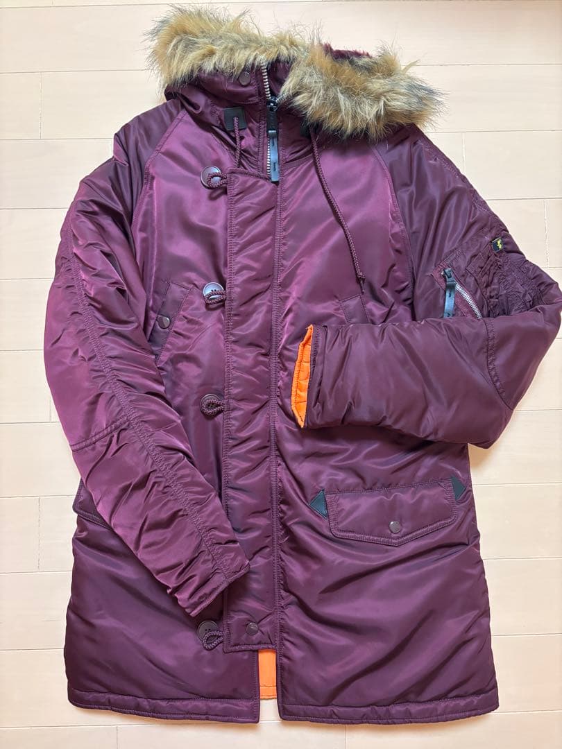 ALPHA アルファ　N-3B スリムフィット　ミリタリー　希少カラー　マルーン