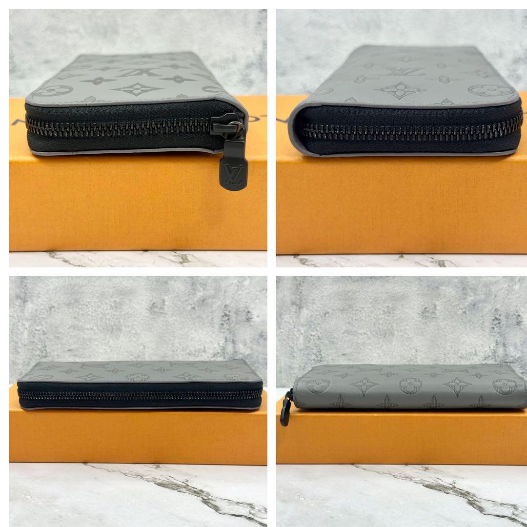 【極美品】ルイヴィトン ジッピーウォレット ヴェルディカル モノグラム シャドウ