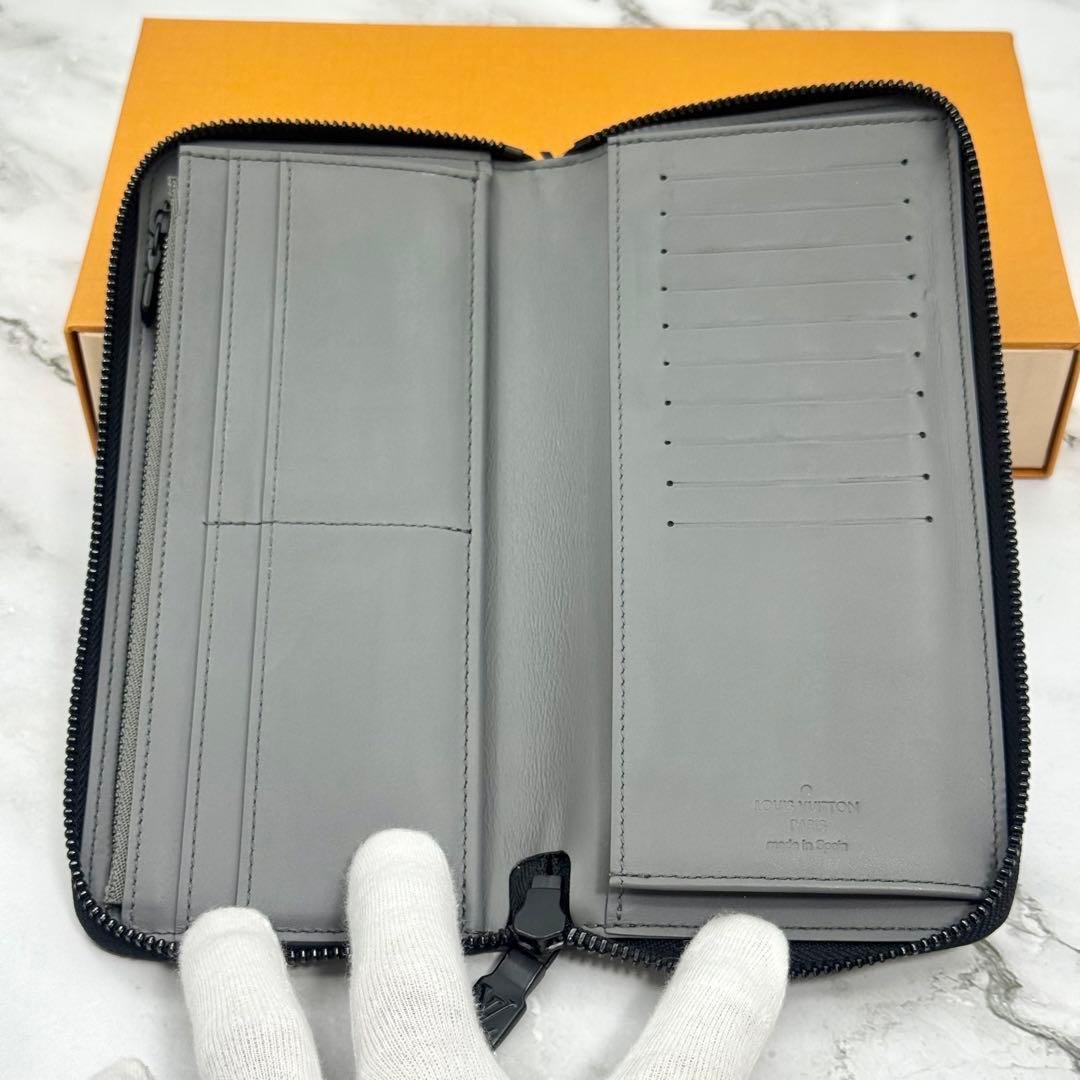 【極美品】ルイヴィトン ジッピーウォレット ヴェルディカル モノグラム シャドウ