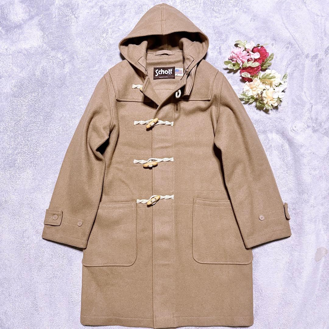 【未使用】ショット ダッフルコート ロング USA フーテッドコート メンズ M