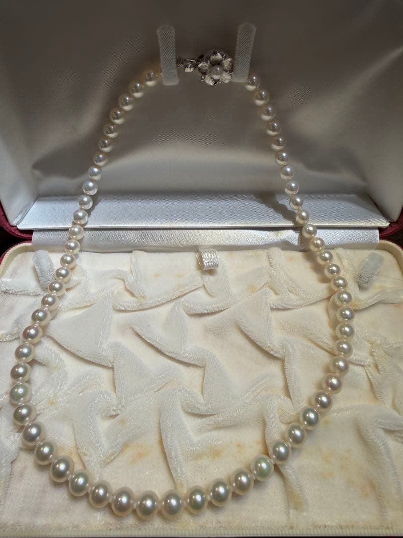 【美品】真珠 ネックレス パールネックレス6〜6.7mm