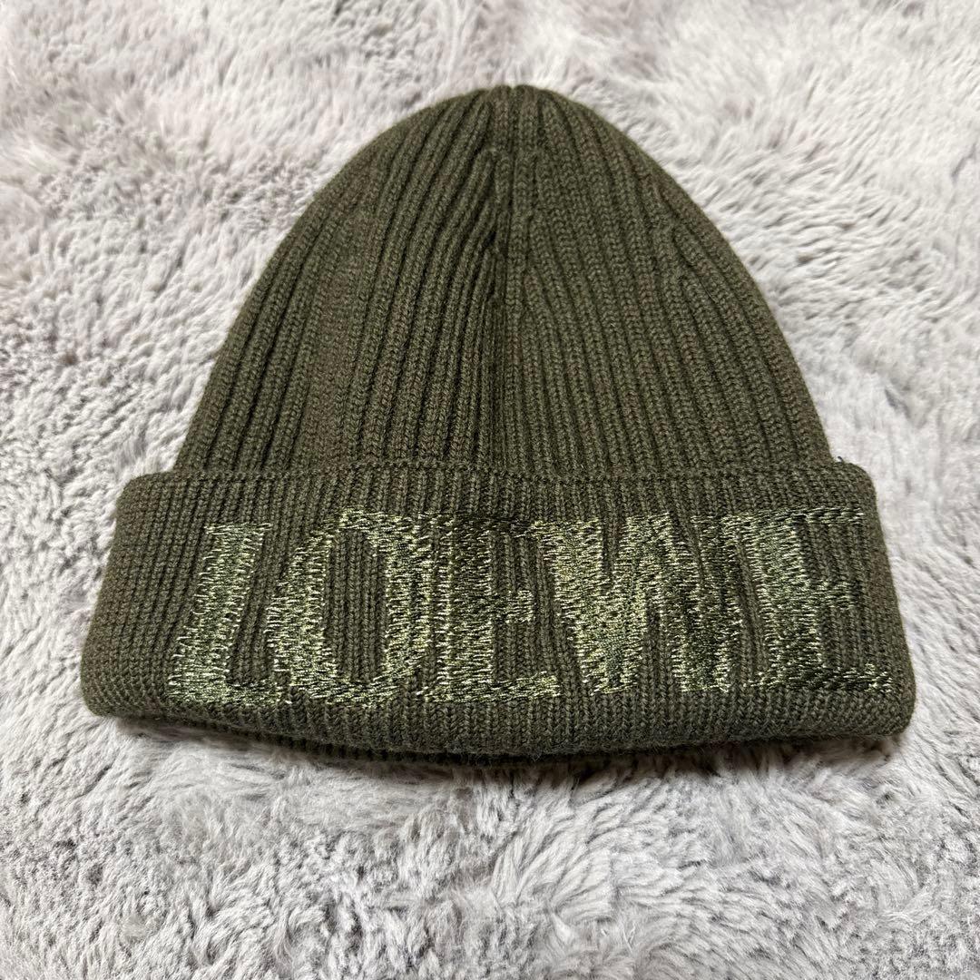 試着のみ美品✨　LOEWE ビーニー　 ニット帽　カーキ