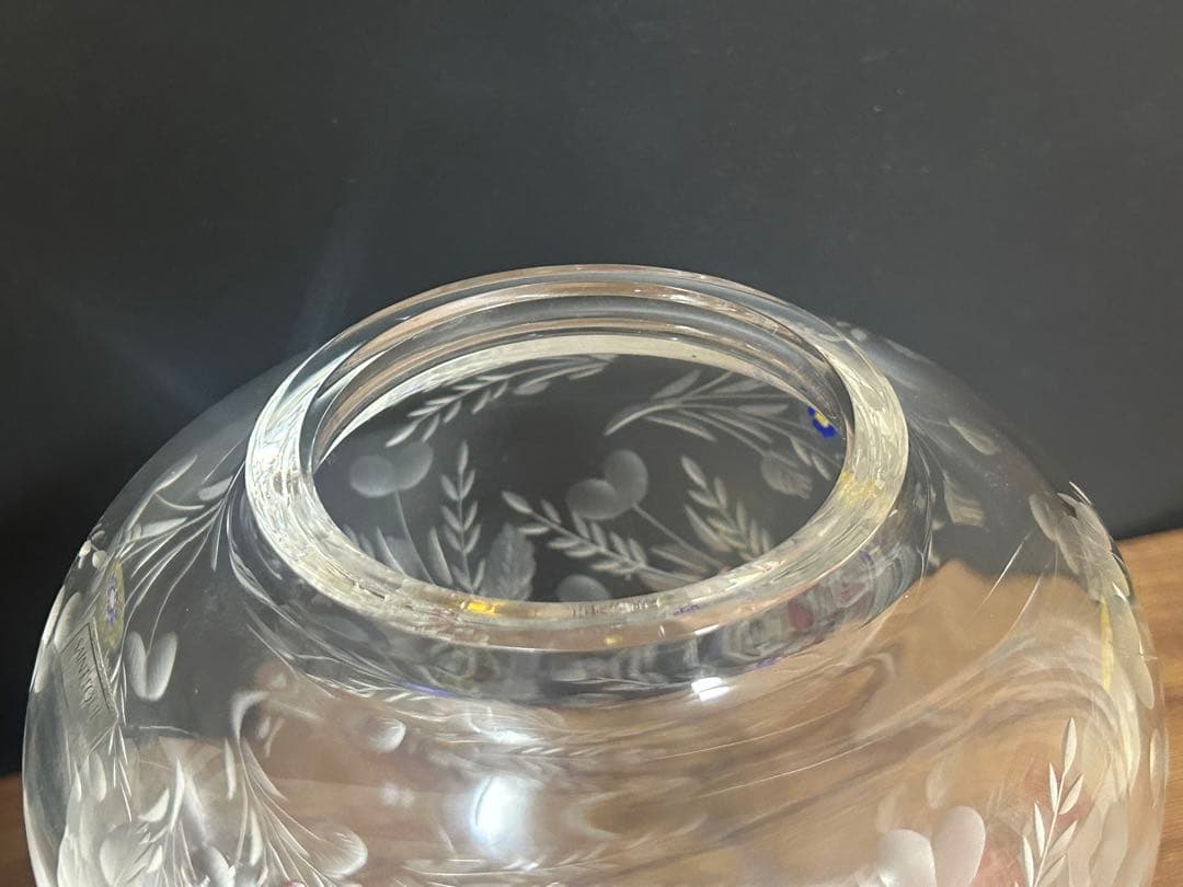 サンルイ 高級シリーズ ボッティチェリ ミルフィオリ グラヴィールカット 花瓶