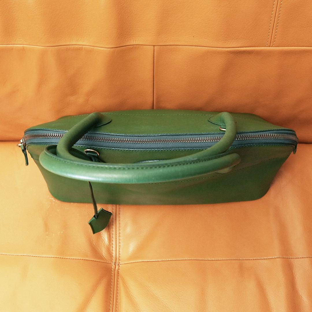 MADE IN ITALY　FOXEY　ハンドバッグ　グリーン　マカロン