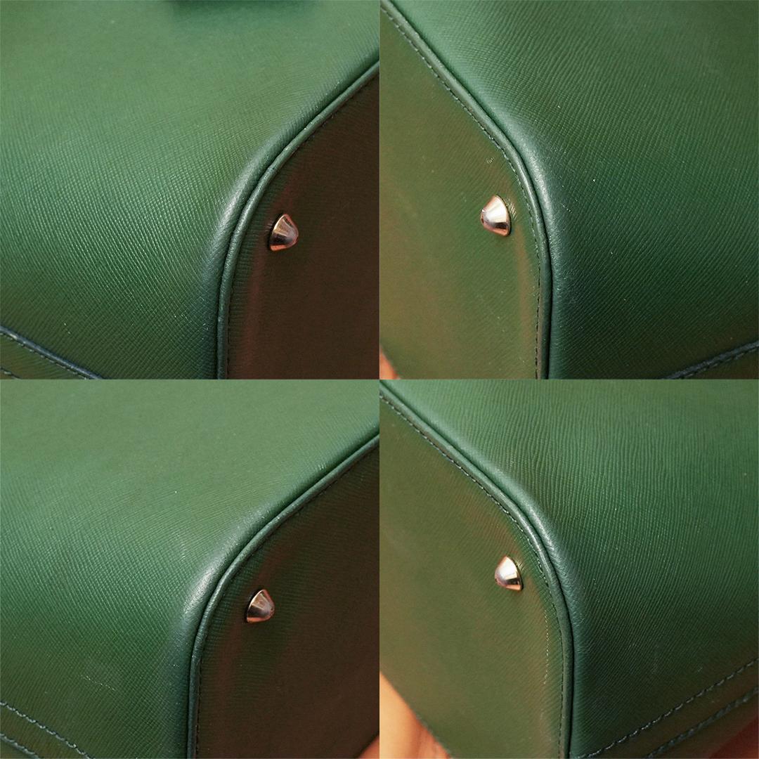 MADE IN ITALY　FOXEY　ハンドバッグ　グリーン　マカロン