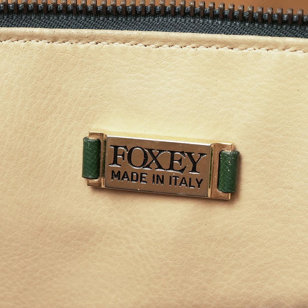MADE IN ITALY　FOXEY　ハンドバッグ　グリーン　マカロン