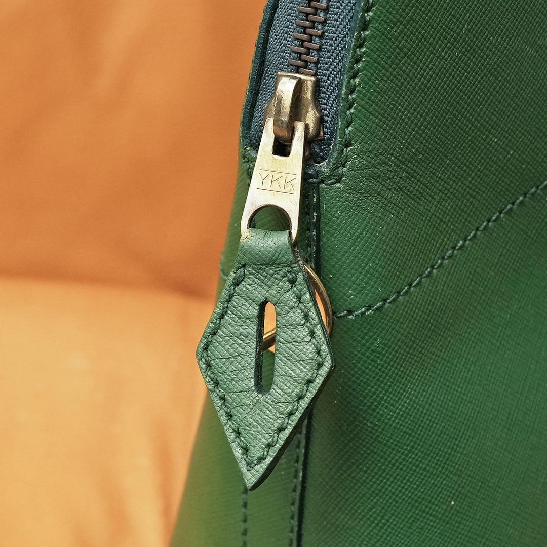 MADE IN ITALY　FOXEY　ハンドバッグ　グリーン　マカロン