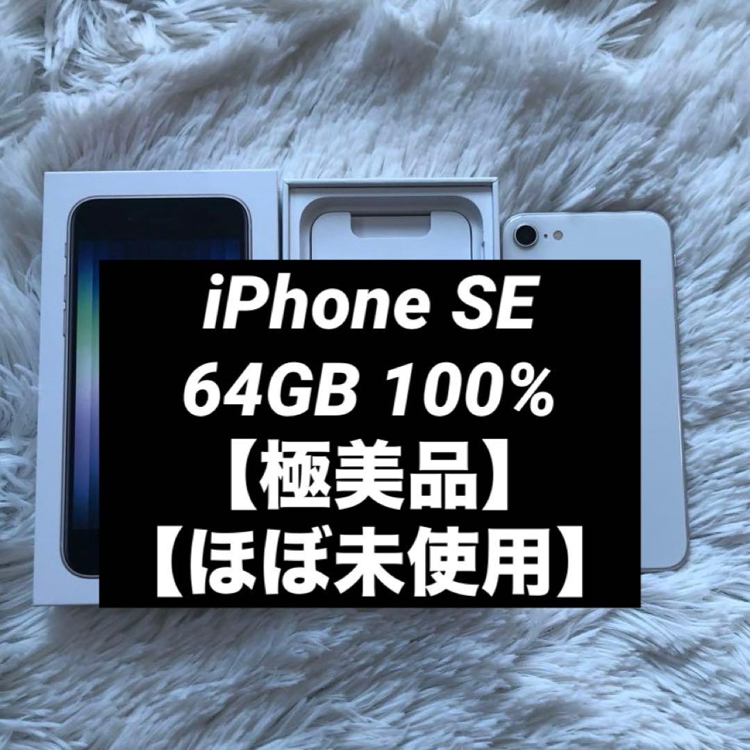 【極美品】iPhone SE3 64GB SIMフリー 【即発送】 【付属品】