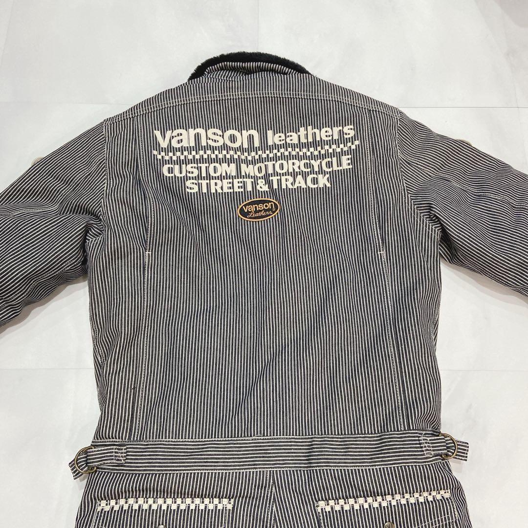 VANSON 冬用　バイクウェア　デニム　カバーオール ツナギ　 L
