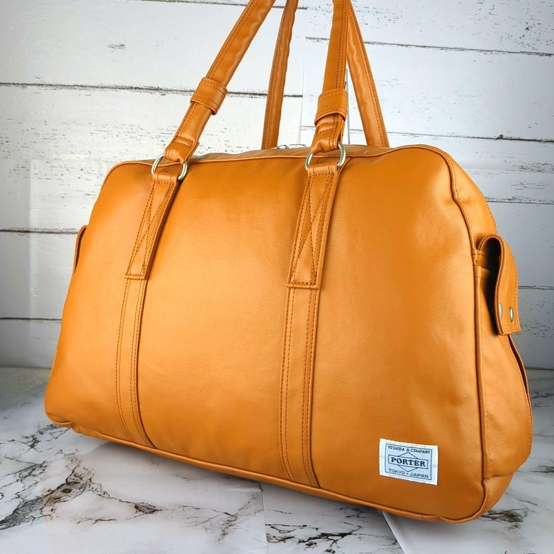 【未使用級】ポーター☆A4　フリースタイル　キャメル　ミニボストン　旅行
