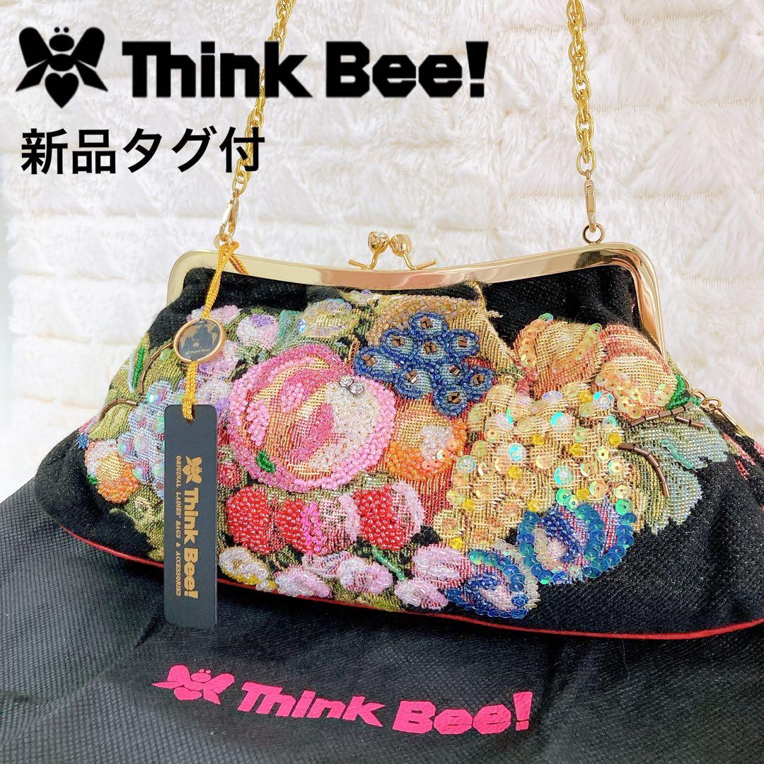 【新品タグ付】Think Beeシンクビー　ビーズ 2wayバッグ　ゴブラン織り