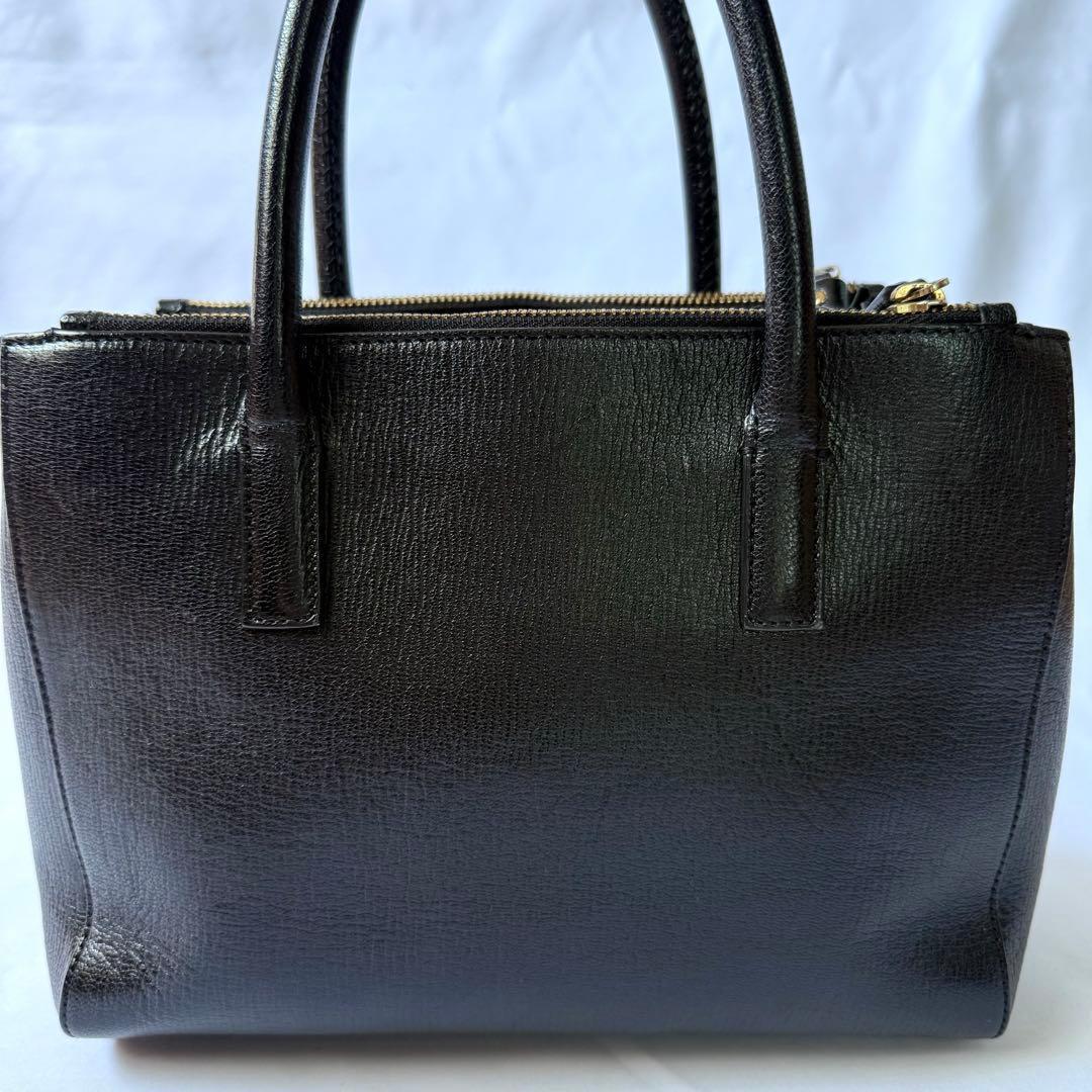 ANYA アニヤ 2way スマイリー パンチング ショルダー ハンドバッグ 黒