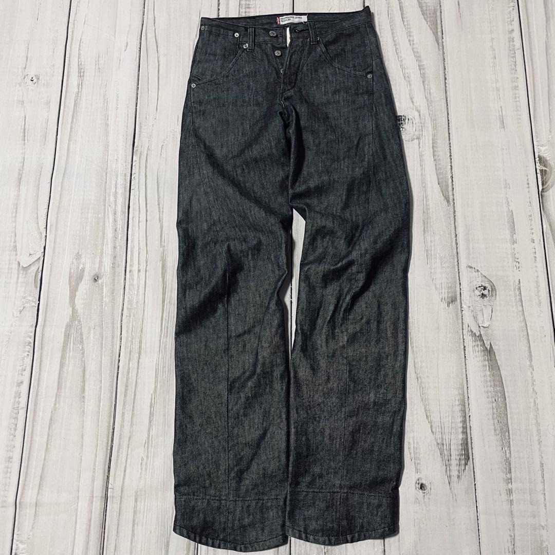 超希少00s日本製リーバイスエンジニアード 先染ブラックセットアップ立体裁断