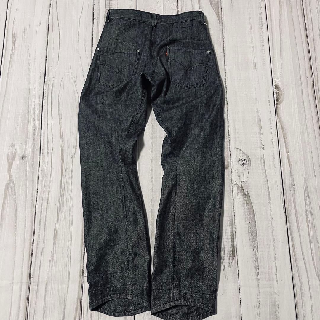 超希少00s日本製リーバイスエンジニアード 先染ブラックセットアップ立体裁断