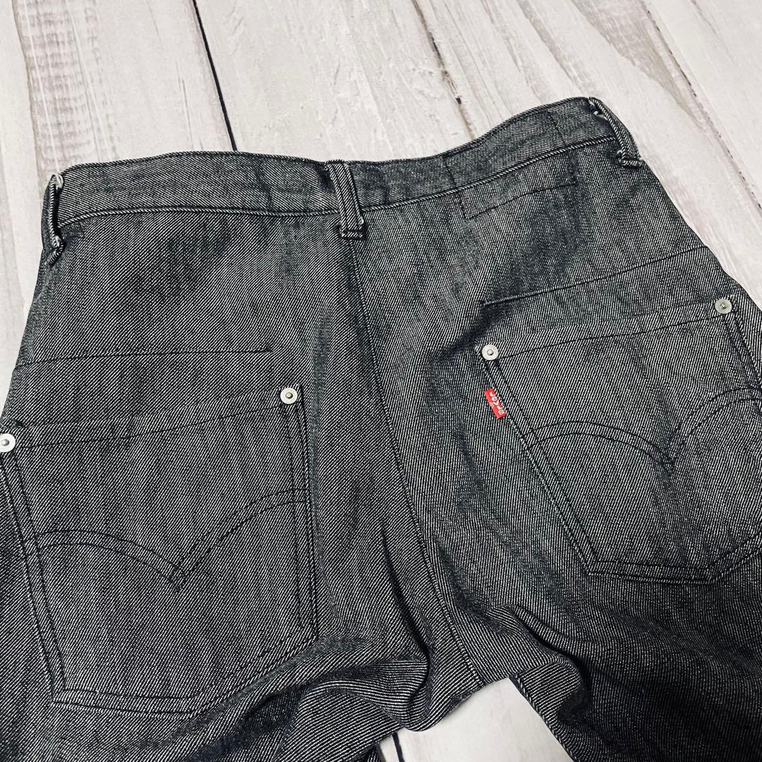 超希少00s日本製リーバイスエンジニアード 先染ブラックセットアップ立体裁断