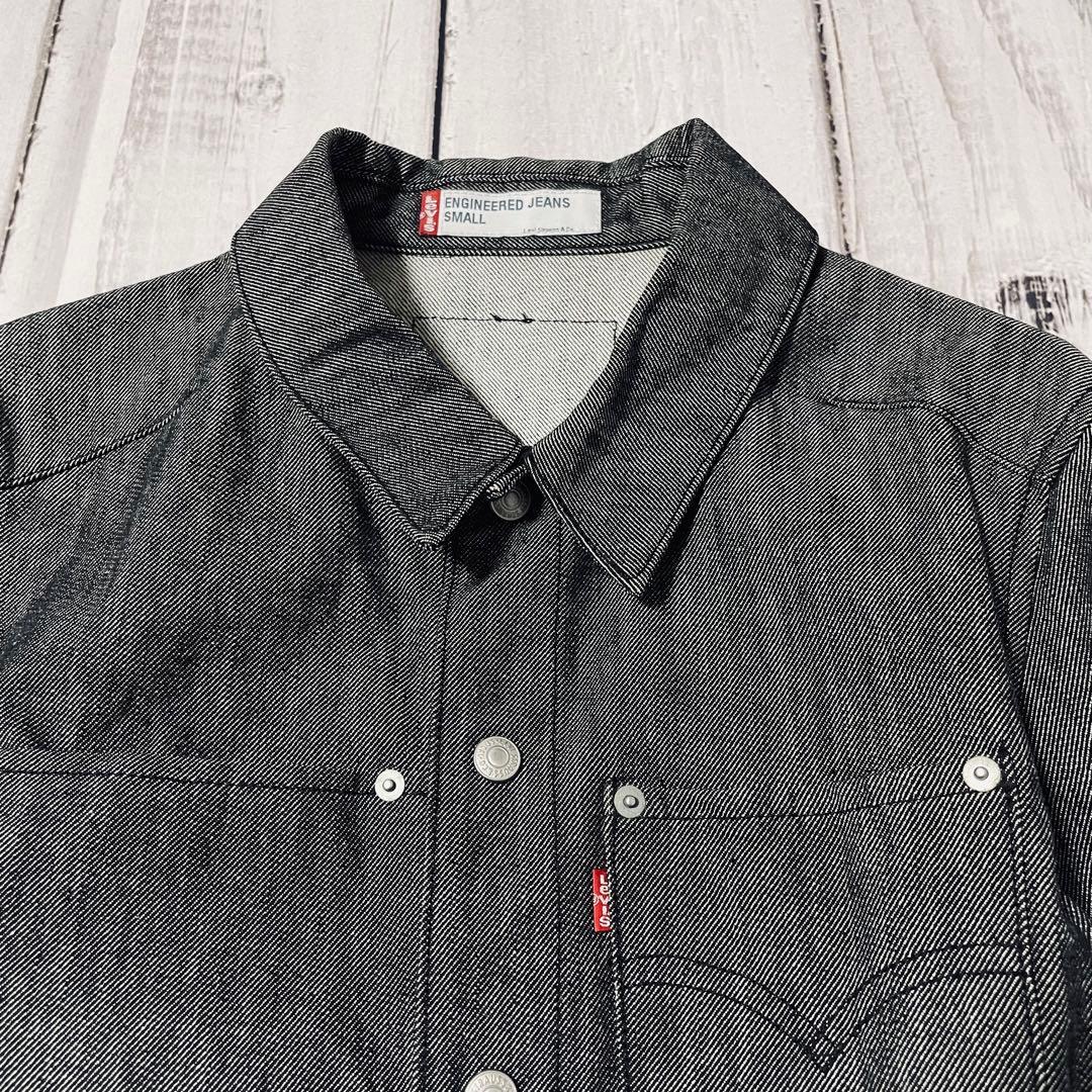 超希少00s日本製リーバイスエンジニアード 先染ブラックセットアップ立体裁断