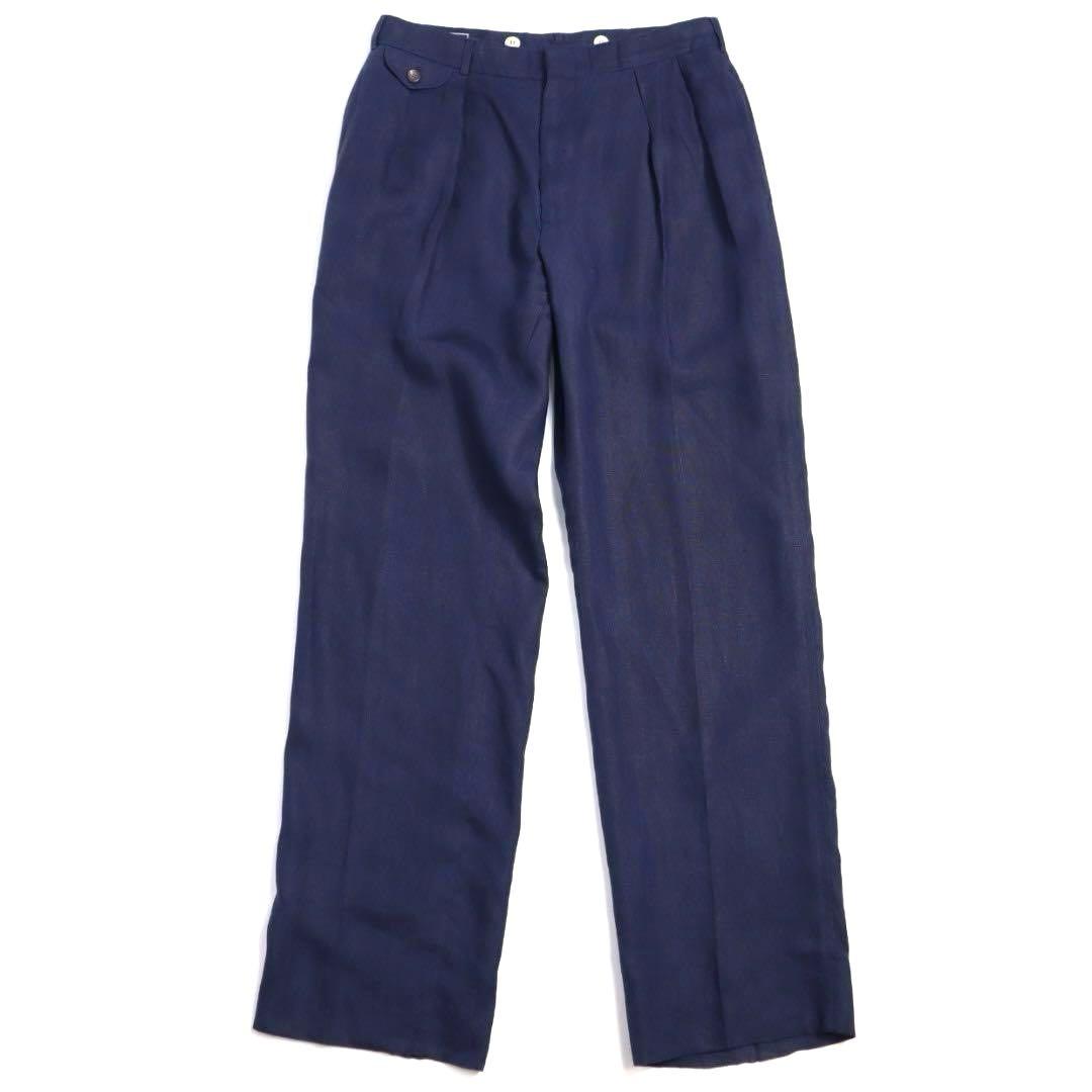 90s Polo Ralph Lauren 2タック リネン ワイドスラックス