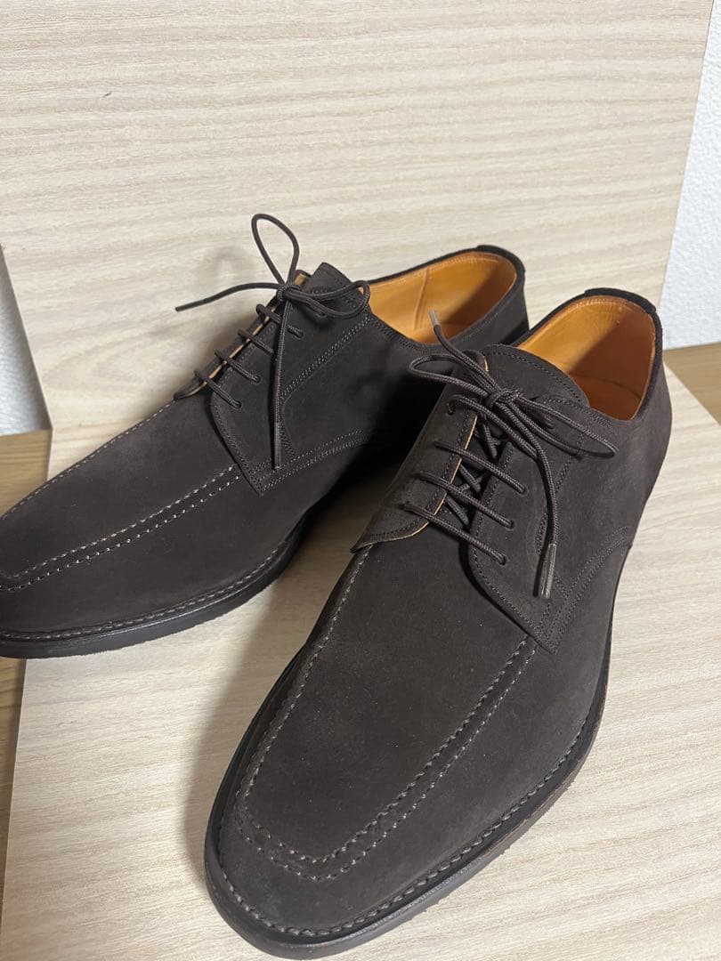 スコッチグレイン 5319ダークブラウン スウェードドレスシューズ 25.5cm