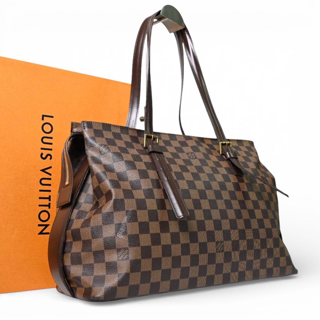 【美品】ルイヴィトン　ダミエ　チェルシー　トートバッグ　ショルダーバッグ　茶