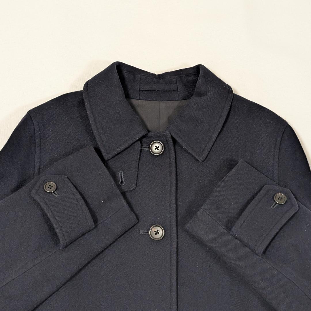 定価8.5万✨️ マーガレットハウエル ウールステンカラーコート ネイビー 1