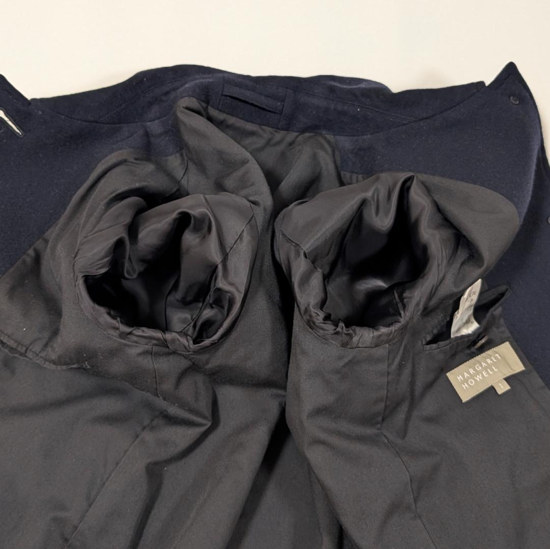 定価8.5万✨️ マーガレットハウエル ウールステンカラーコート ネイビー 1