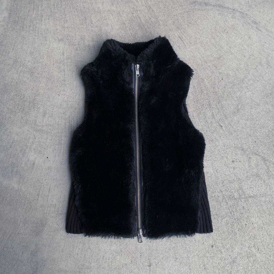 【ARMANI EXCHANGE】switching fur vest