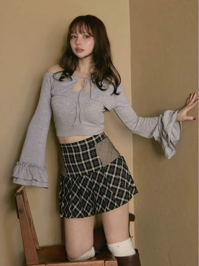 トップス Maddie mellow ribbon set andmary gray