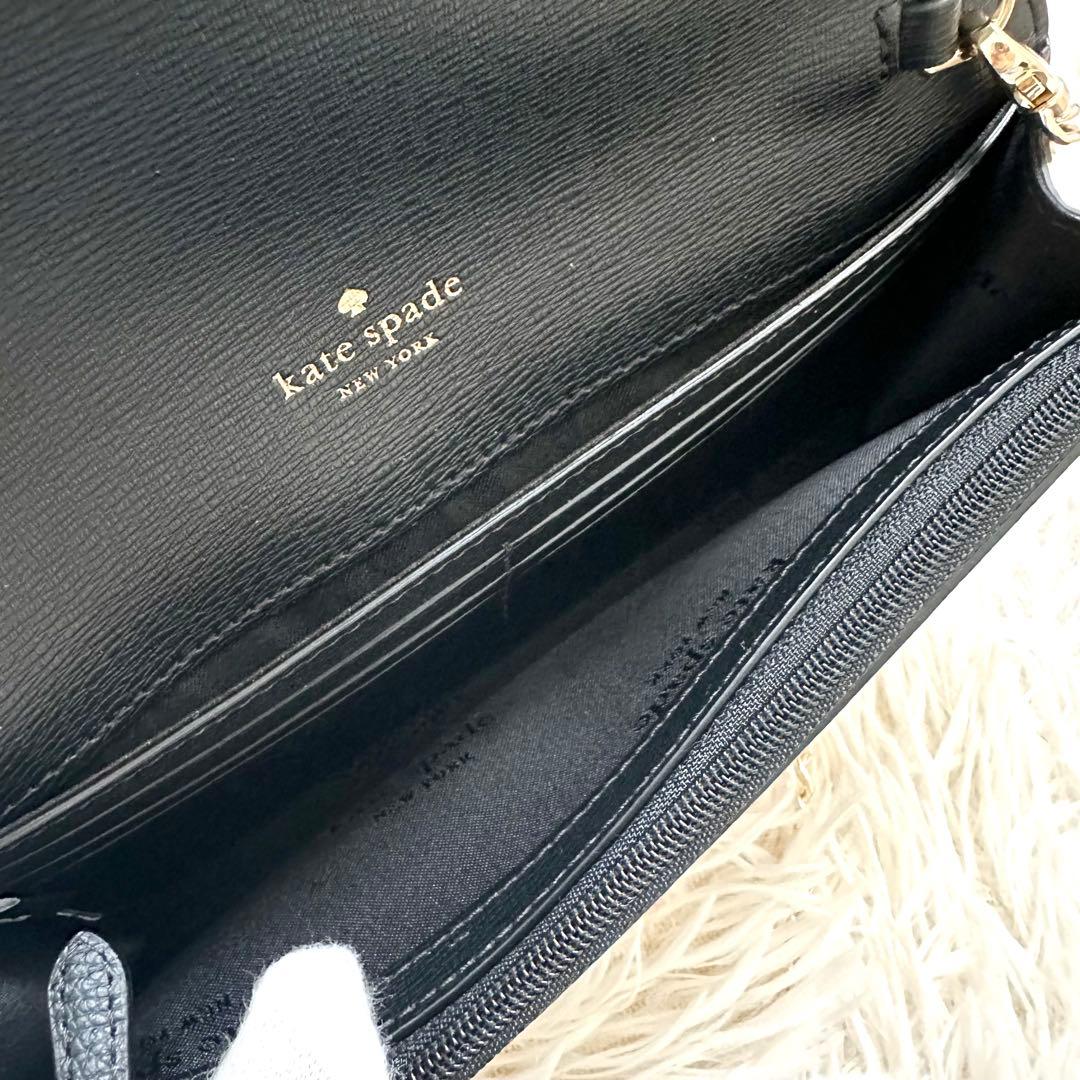 極美品✨️ケイトスペード フィービー ターンロックウォレット オン ア チェーン