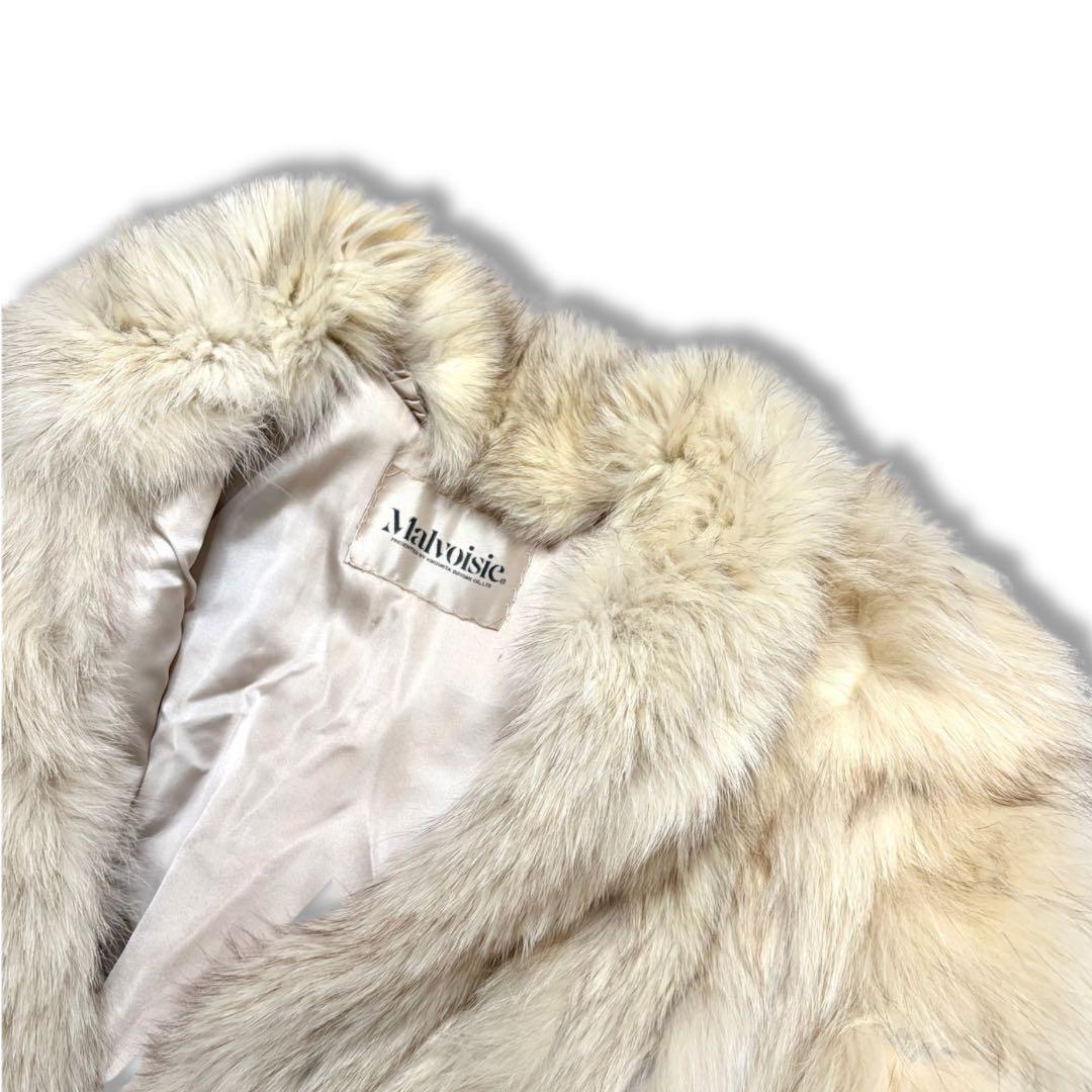 【美品✨】ブルーフォックス リアルファーコート 本毛皮 狐 大きいサイズ