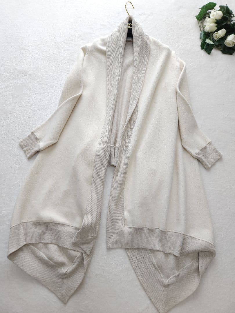 美品 RALPH LAUREN 高級ニットコート 人気グラデーション丈