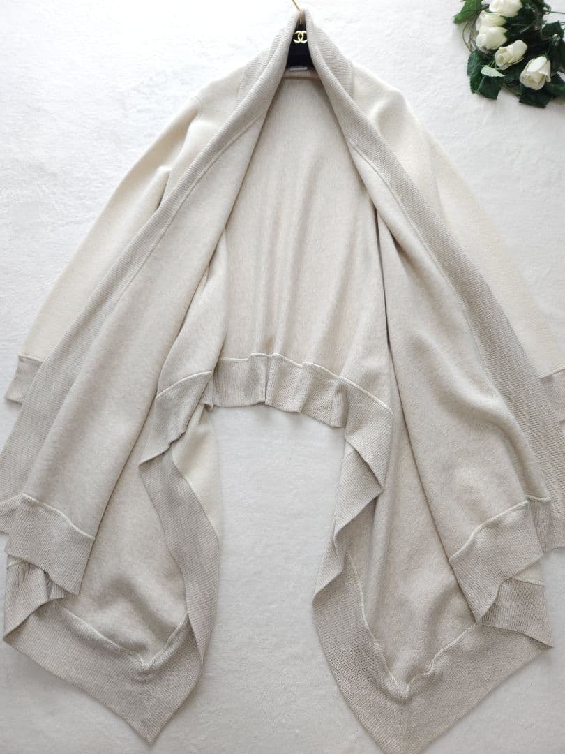 美品 RALPH LAUREN 高級ニットコート 人気グラデーション丈