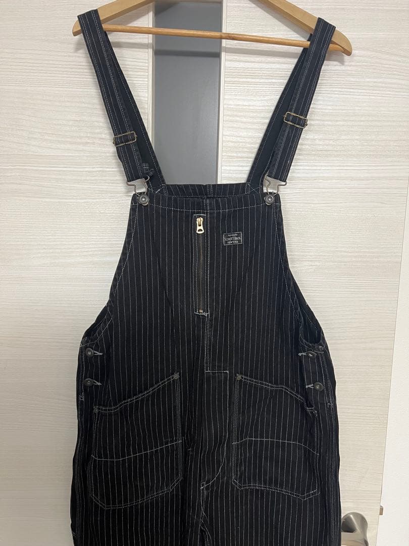 schott オーバーオール　ヒッコリー柄