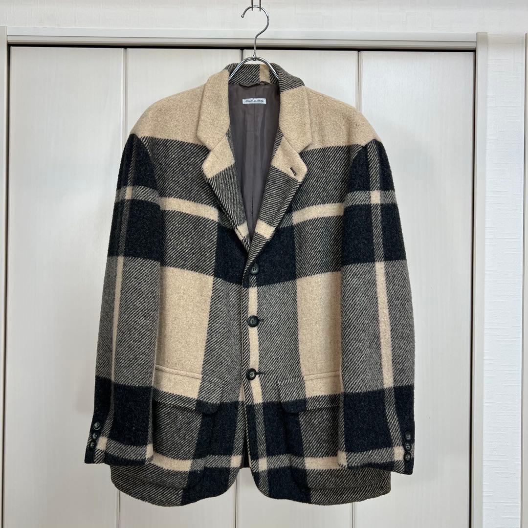 EMPORIO ARMANI 90s 大柄チェック テーラードジャケット