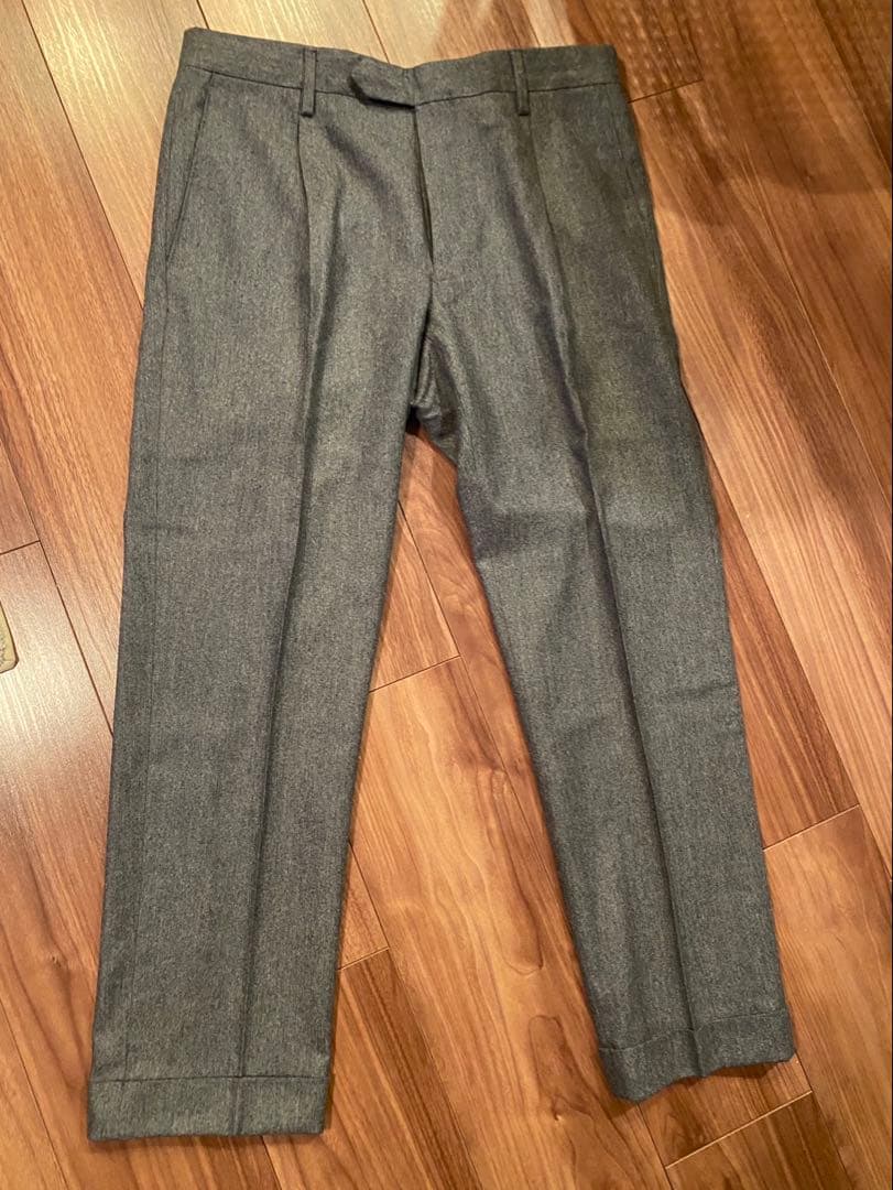 BEAMSF別注GERMANO グレーウールスラックス