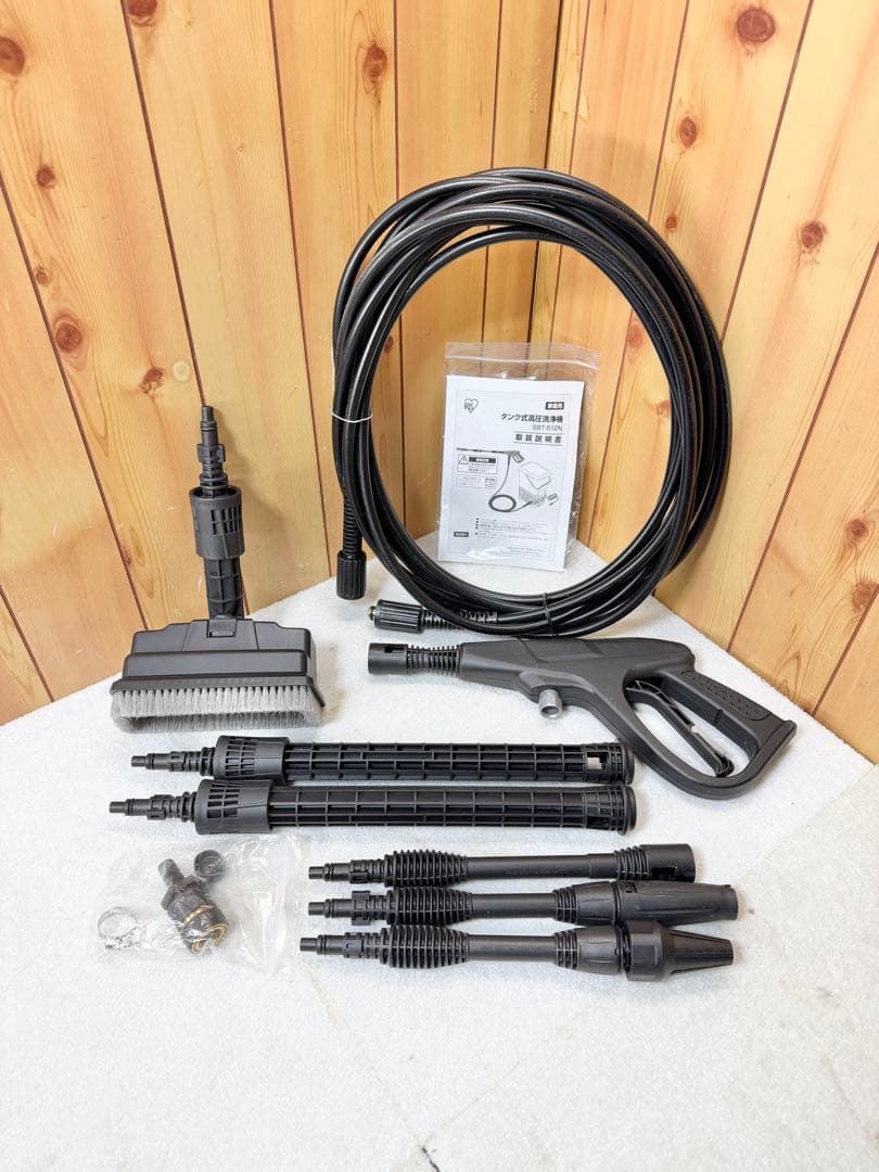 美品 アイリスオーヤマ タンク式 高圧洗浄機 ベランダセットSBT-512N ②