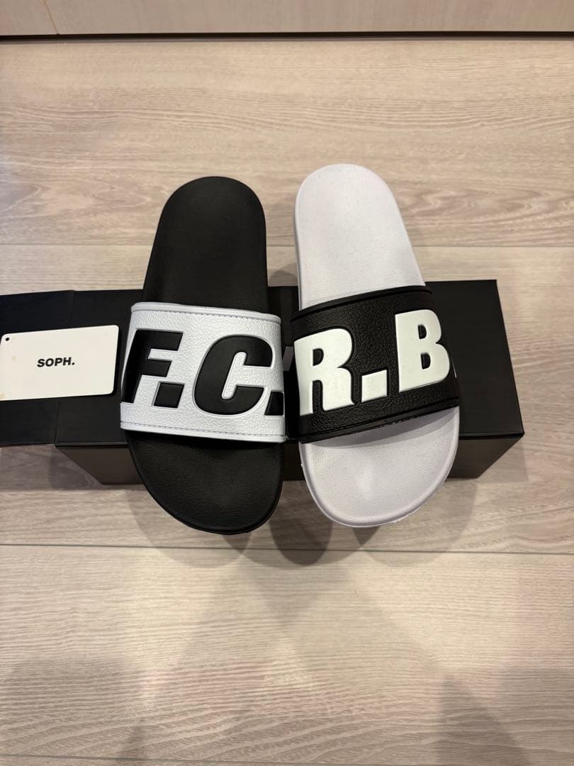 【新品】Bristol FCRB シャワーサンダル 27cm ブラック&ホワイト