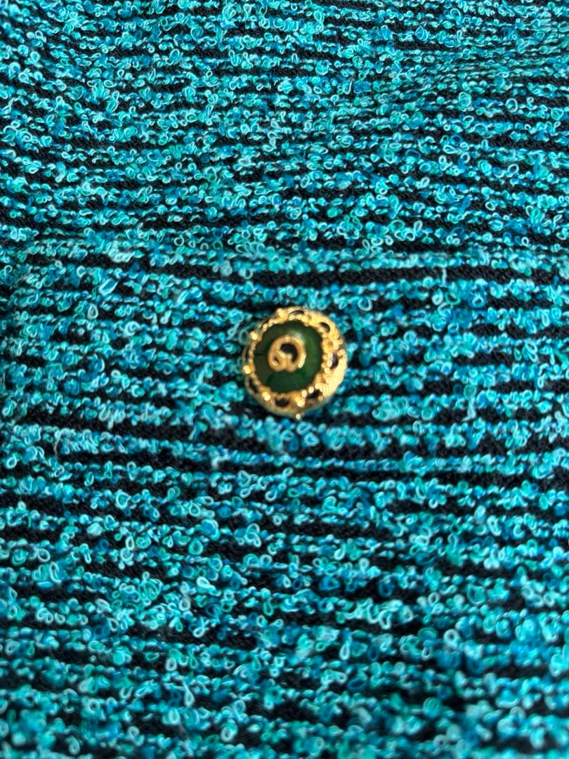 今6 ST.JOHN セントジョン テーラードジャケット青緑 グリーン S