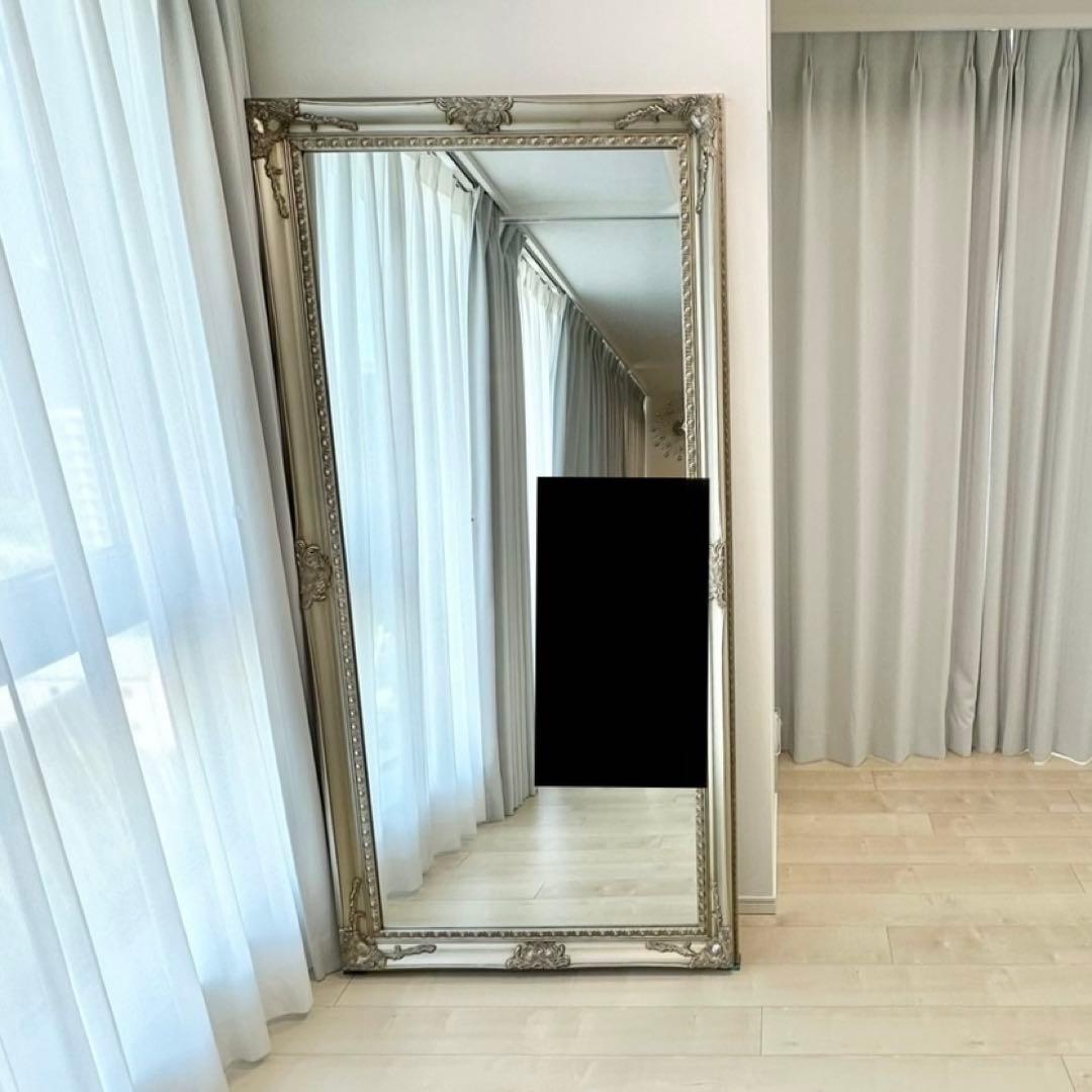 アンティーク調 全身ミラー 全身鏡 姿見 シャンパンゴールド