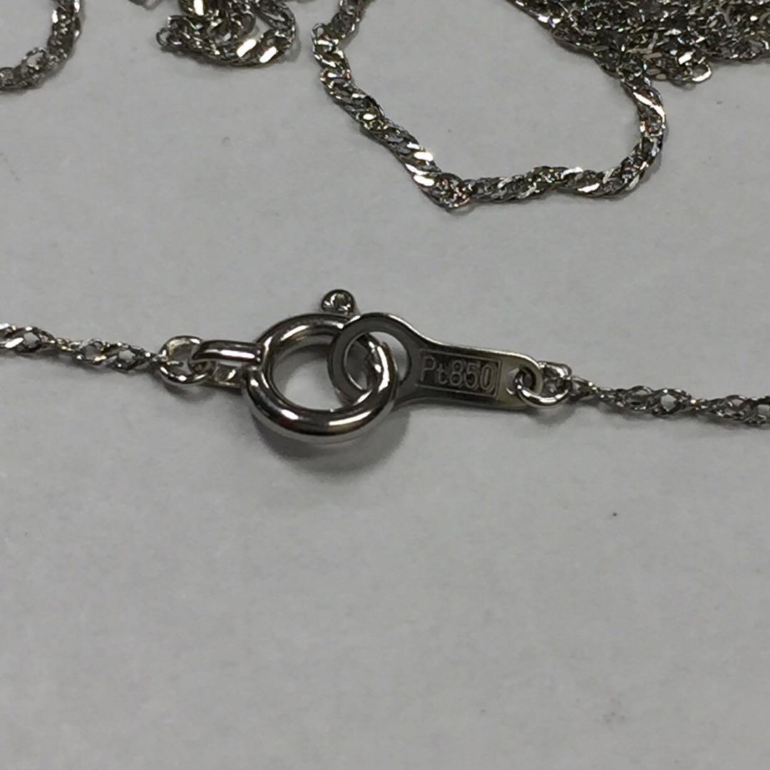 ゆーこページ　プラチナスクリューネックレス40cm