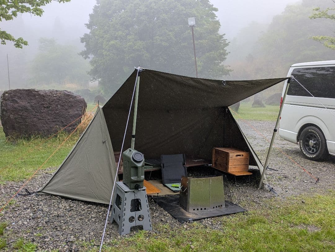 BUNDOKソロベース二股ポール付属