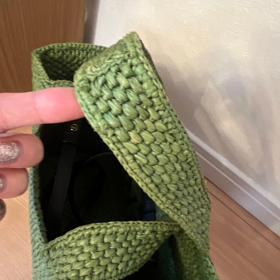 ロエベ　loewe フォントトート　スモール　グリーン　美品