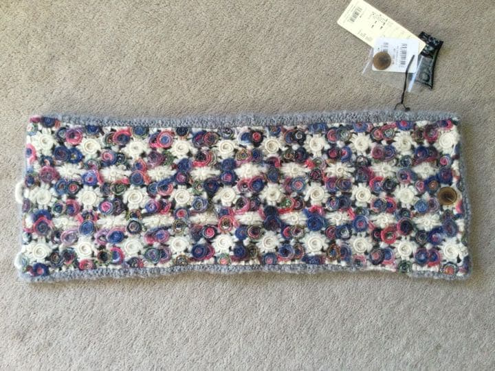 (値下げ最終) M&KYOKO 豪華刺繍ネックウオーマー&クレマチスセーター