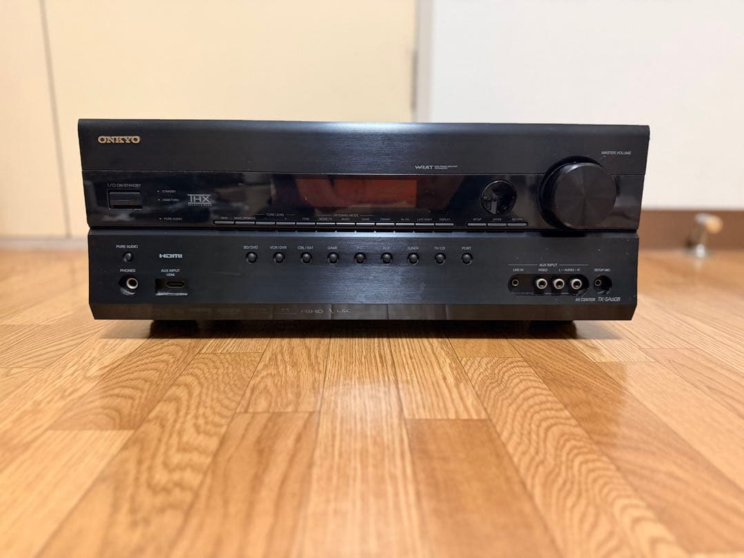 ONKYO TX-SA608(黒) 取説・純正マイク・リモコン付属　寄付充当