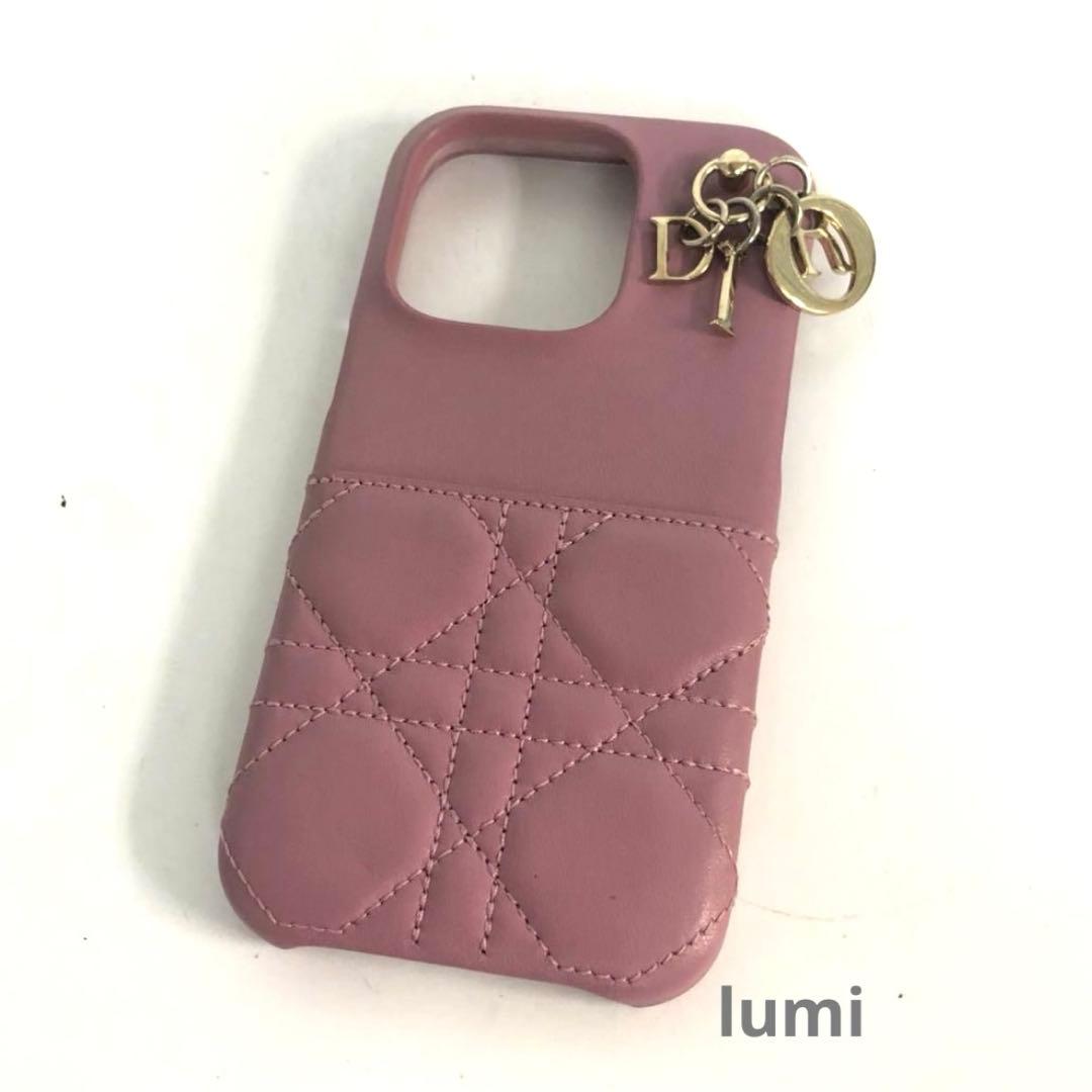 Dior ディオール カナージュ ラムスキン iPhone15pro ケース