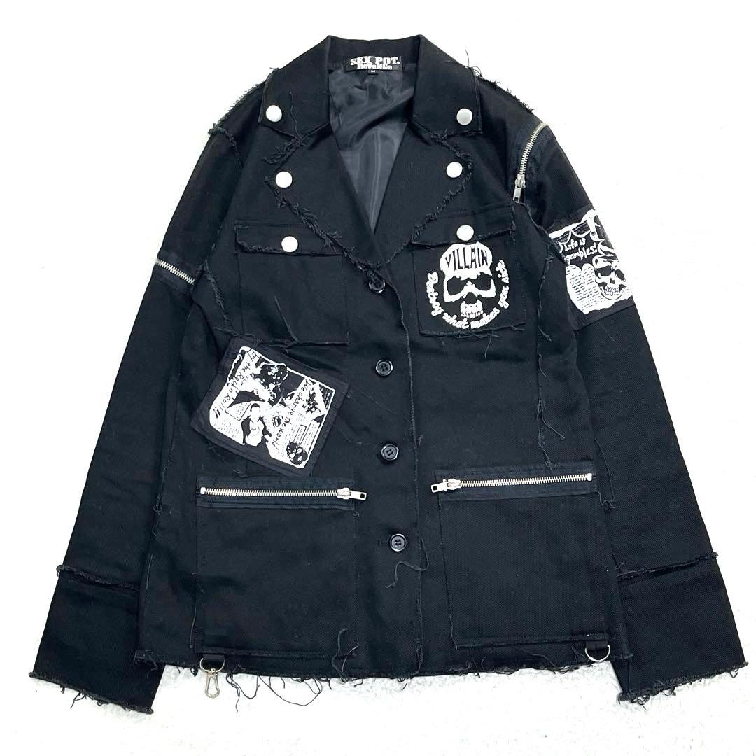 SEX POT ReVeNGe ジャケット　フェード　フリンジ　M テーラード