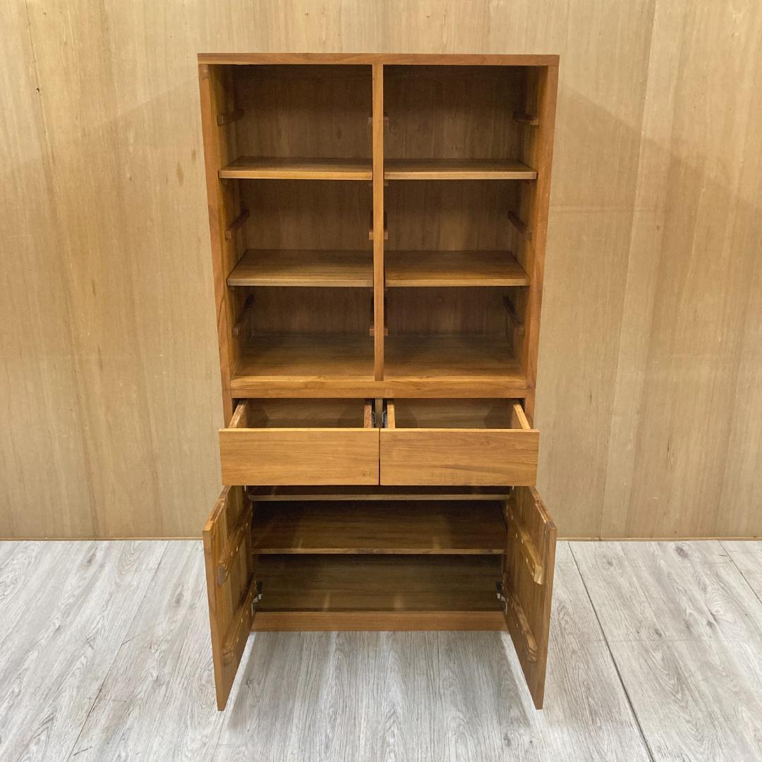 unico ウニコ ブレス　書棚　 カップボード 　食器棚　チーク無垢材